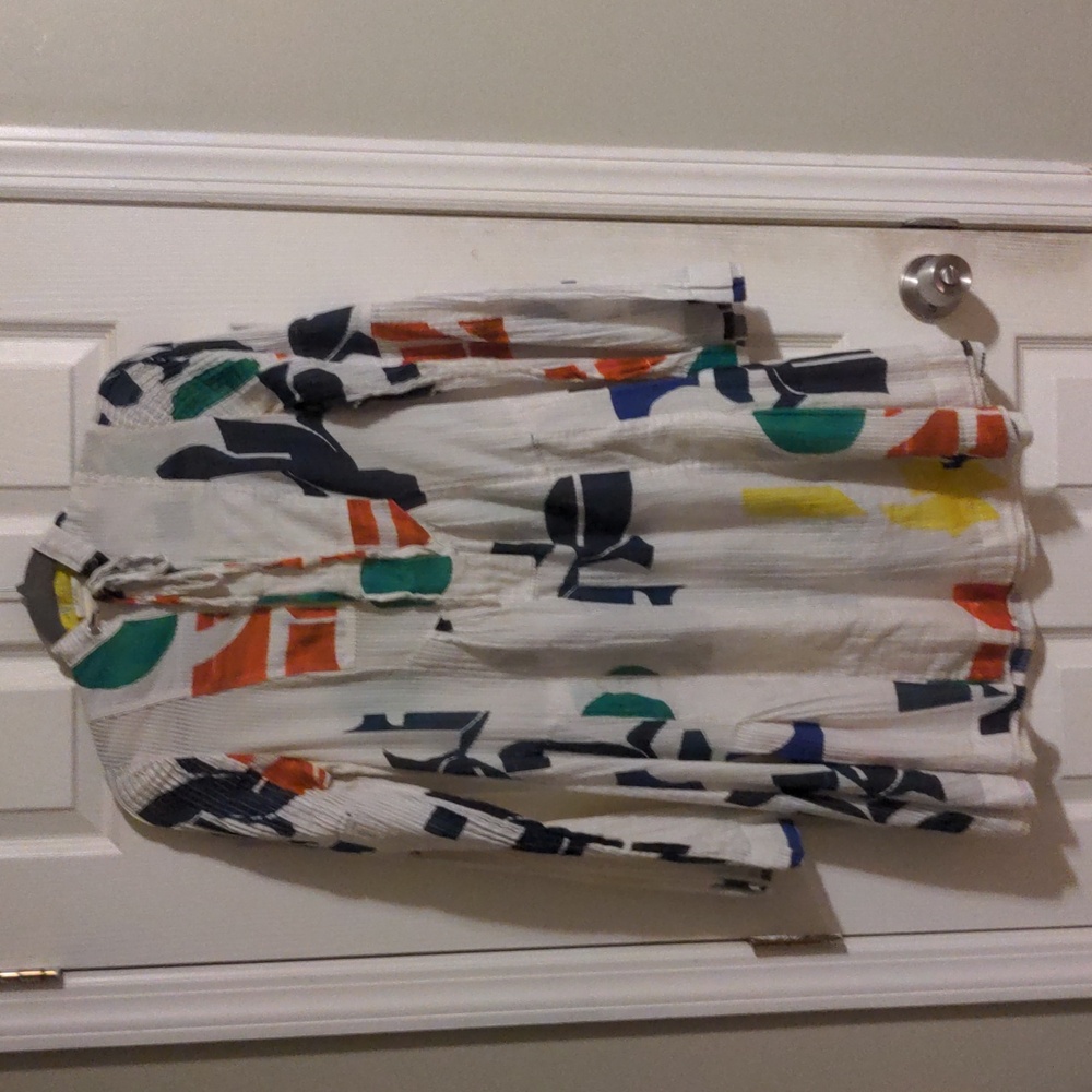 H&M Studio S/S 2018 Dress Colorful Abstract Pattern Long Sleeve Rare US 2 EU 34